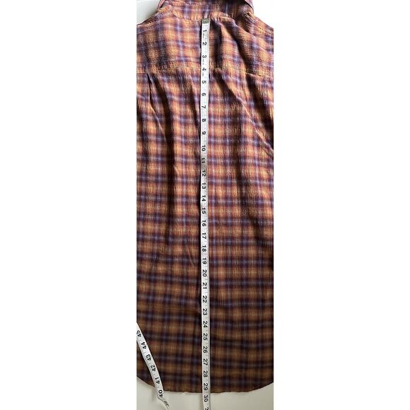 The Territory Ahead Shirt Mens Purple Plaid Texture Fabric Button Long Sleeve M - Picture 8 of 8